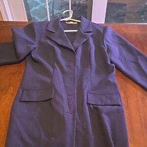 Elegant Navy Women's Coat and Pants